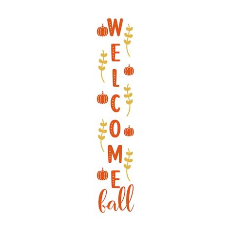 Premium Vector Welcome Fall Porch Sign