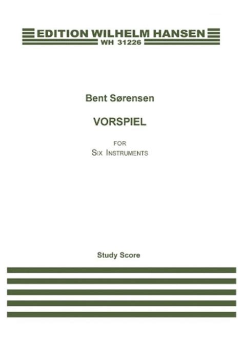 Vorspiel Score Sheet Music Sheet Music Plus