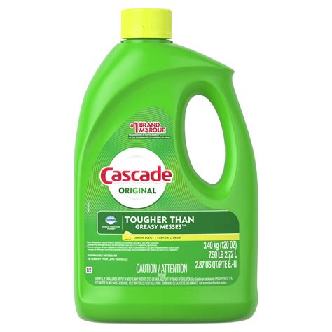 Cascade Dishwasher Detergent Gel Lemon Scent 120 Fl Oz