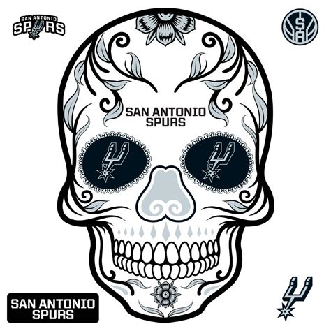 San Antonio Spurs 2022 Skull Officially Licensed NBA Removable