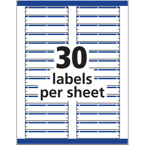 Avery® File Folder Labels 2 3 X 3 7 16 1 500 Blue Labels 5766 Sandia Office Supply