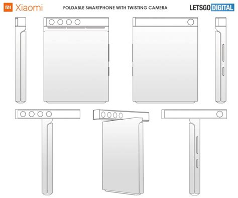 New Xiaomi Patent Shows A Clamshell Folding Phone With Rotating Camera Bar News