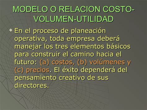 Modelo O Relacion Costo Volumen Utilidad PPT