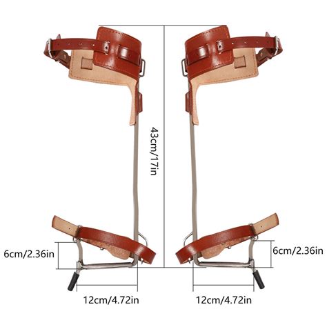 Tree Climbing Spike Set Adjustable Climber Strap Gaffs Pole Climbing