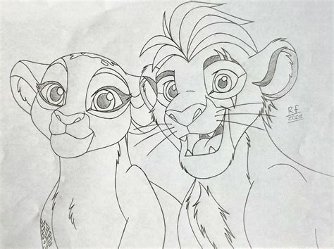 Tlg Kion And Queen Rani Pencil Drawing By Romes On Deviantart