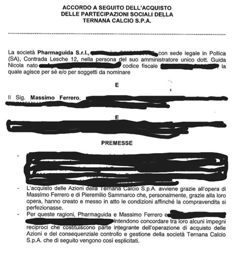 Ternana Ferrero ancora in società L indiscrezione sul contratto con Guida