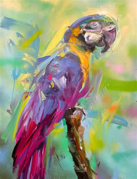 Purple Macaw By Paul Wright Air Fine Art