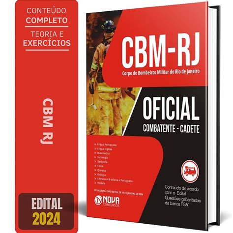 Apostila CBM RJ 2024 Oficial Combatente Cadete Solução Cursos e