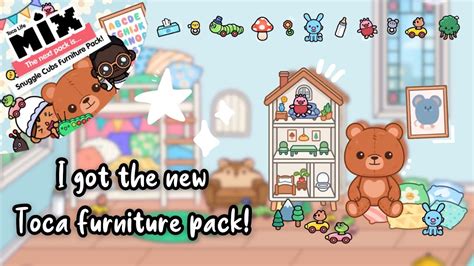 I Got The New Snuggle Cubs Furniture House Pack 😱 Skit Toca Boca Toca Life Liv Youtube