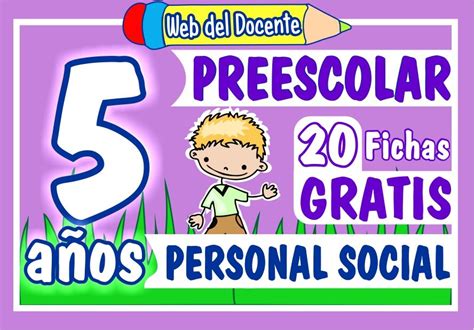 Personal Social Tres Años 20 Fichas De Trabajo Gratis