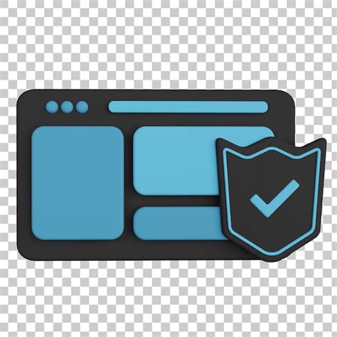 Premium PSD Browser Security 3d Illustration