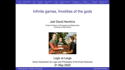 VvL Logic At Large Joel David Hamkins Infinite Games Frivolities Of