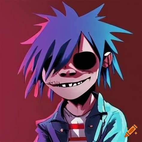 Illustration of 2d from gorillaz on Craiyon