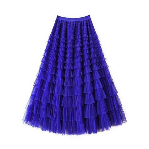 Jupe Tutu En Tulle Taille Haute Élastique Pour Femmes Robe Longue