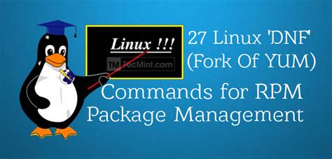 Dnf Fork Of Yum Commands For Rpm Package Management In Linux