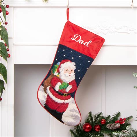 Mt World Personalized Needlepoint Christmas Stockings