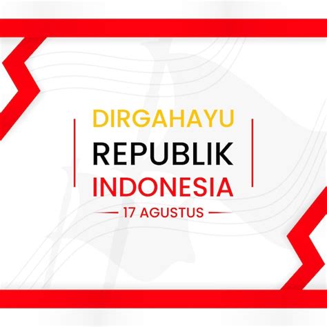 Premium Vector Text Dirgahayu Republik Indonesia 17 Agustus For