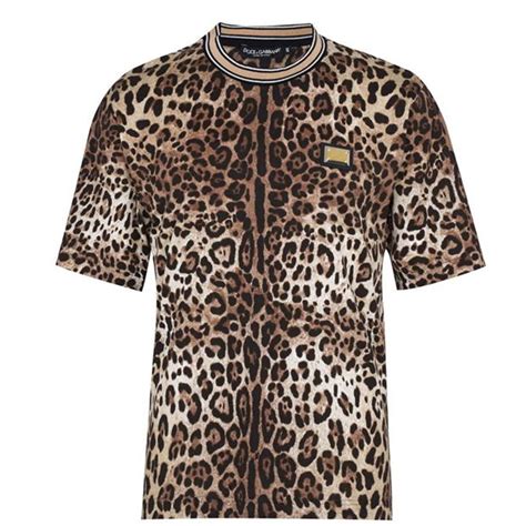 Dolce And Gabbana Mens Dolce And Gabbana Leopard T Shirt Regular