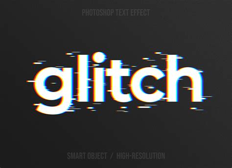 Artstation Glitch Text Effects Psd Template File Artworks