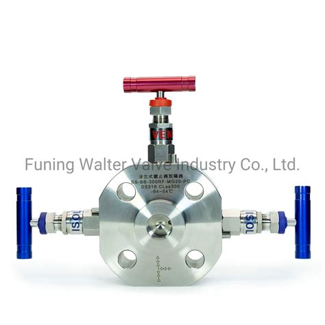 Double Block And Bleed Valves Stainless Steel Three Way Manifolds