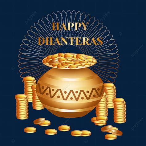 Dhanteras Festival Png Picture Traditional Hand Painted Happy