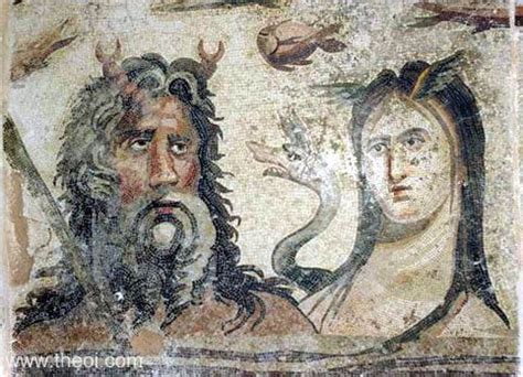 Oceanus & Tethys - Ancient Greco-Roman Mosaic