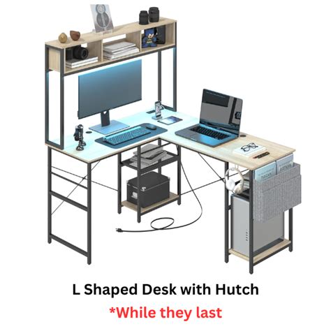 L Shaped Desk with Hutch | Athens Furniture.com