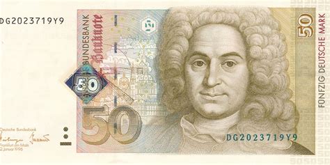 Deutschland BRD 50 Deutsche Mark Bundesbanknote 1996 Standardnote