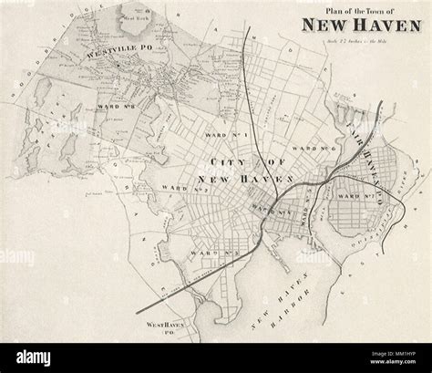 Mapa De New Haven New Haven 1868 Fotografía De Stock Alamy