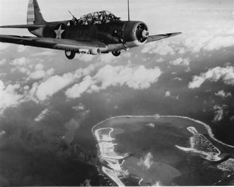 Douglas Tbd 1 ‘devastator Torpedo Bomber Flies Over Wake Island 24