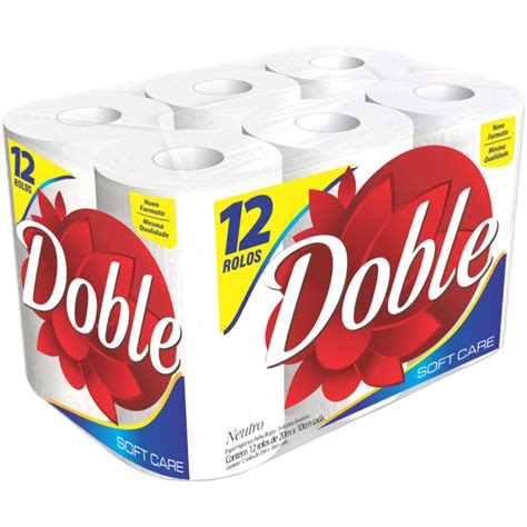 Papel Higiênico Doble Folha Dupla Soft Care Neutro 20m 12 Unidades