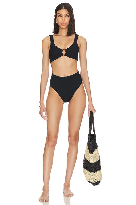 Hunza G Nadine Bikini Set In Black REVOLVE