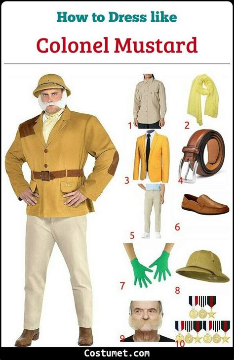 Colonel Mustard (Clue) Costume for Cosplay & Halloween 2023 | Clue ...