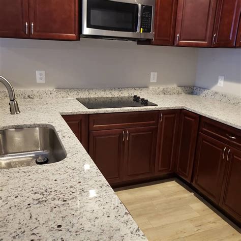 Dallas White Cherry Cabinets Granite System Kitchen Countertops