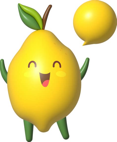 Lemon 3d Cartoon Character 19897577 Png