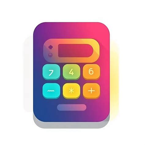 An Ios Calculator Icon Designed In 4 Different Color Schemes A Simplistic Colorful Icon Of