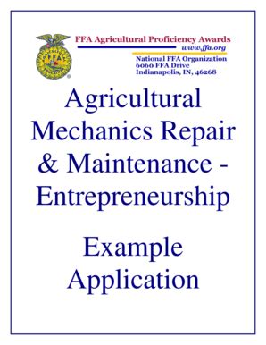 Fillable Online Ffa Agricultural Mechanics Repair And Maintenance