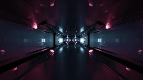 Ilustração 3d Do Túnel Futurista Iluminado 4k Uhd Foto Premium