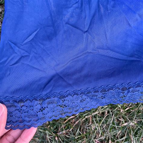 Vintage Lingerie Vintage Full Slip Blue Vintage Slip Gem