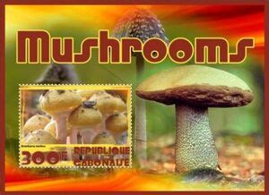 Stamp Armillaria Mellea Gabon Illegal Stamps Mushrooms Col