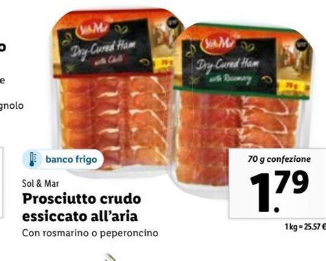 Offerta Prosciutto Crudo Essiccato All Aria Nel Volantino Di Lidl