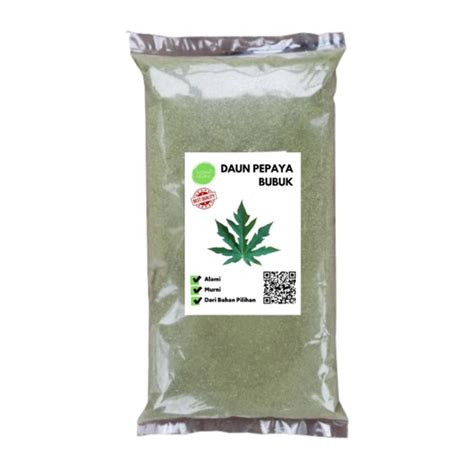 Jual Powder Bubuk Serbuk Daun Pepaya Kates Kemasan 500 Gram Shopee