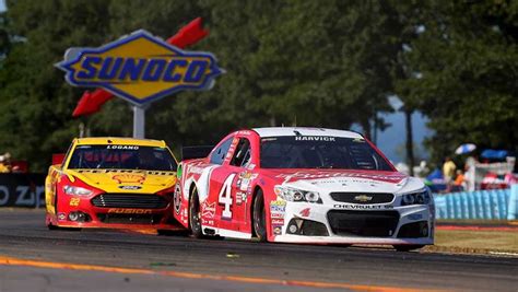 Qualifying Rained Out Harvick Has The Pole For Chicagoland Nascar