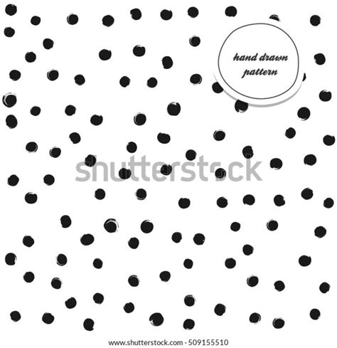 Hand Drawn Polka Dots Pattern Vector Stock Vector Royalty Free