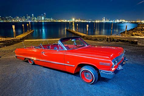 1963 Chevrolet Impala Convertible Pumpkin Heads Features Lowrider