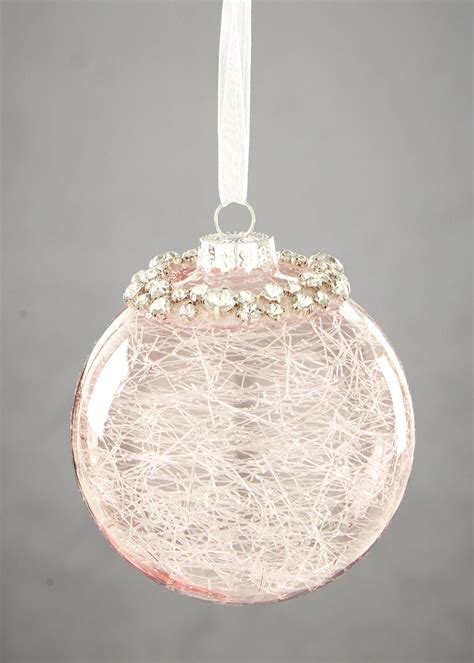 Diamante Spun Glass Christmas Tree Bauble 9cm Pink Glass Christmas Tree Christmas Tree