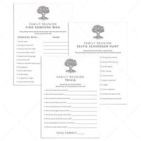 Family Reunion Icebreaker Games Printable | Games For All Ages | Family reunion, Fun icebreaker ...