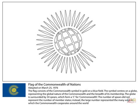 Commonwealth Flag coloring page | Free Printable Coloring Pages