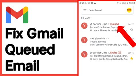 How To Fix Gmail Queued Email How To Send Queued Mail In Gmail Youtube