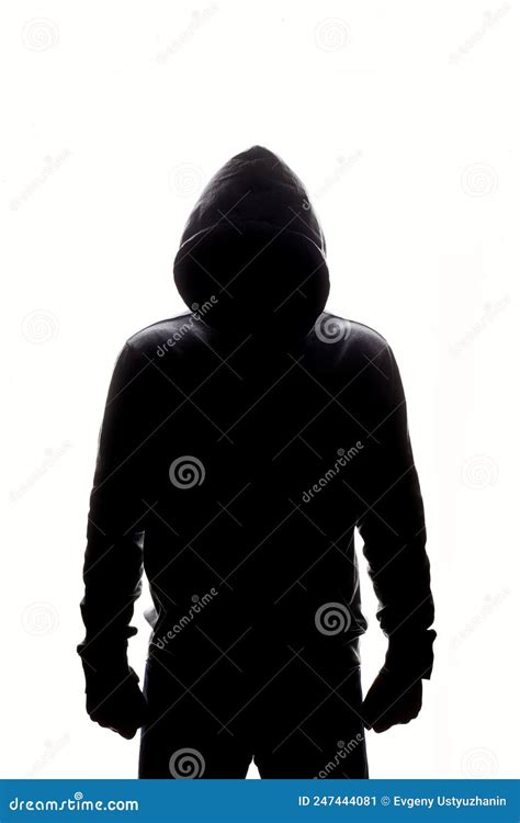 Man In Hood Male Silhouette Stock Image Image Of Clothing Danger